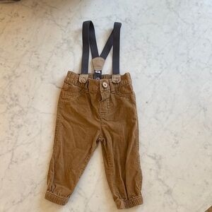 Cat & Jack Baby Brown Corduroy Suspender Pants 6-9M